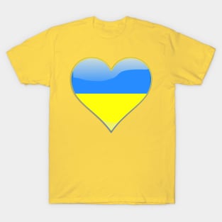 Ukrainian flag inside a heart T-Shirt